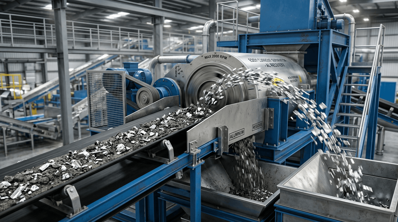 Comment les séparateurs à courants de Foucault permettent de récupérer les métaux non ferreux contenus dans les scories : le guide technique complet